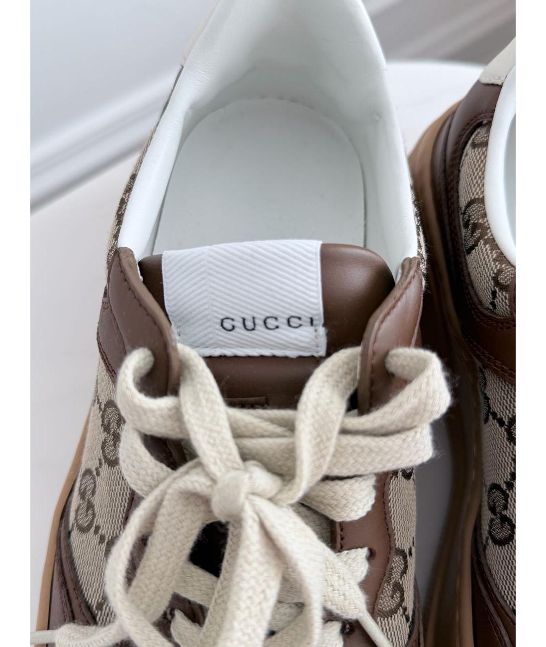 GUCCI Коричневые кеды, фото 6