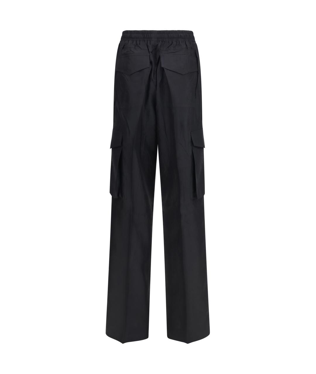 PHOEBE PHILO Черные шелковые прямые брюки, фото 2