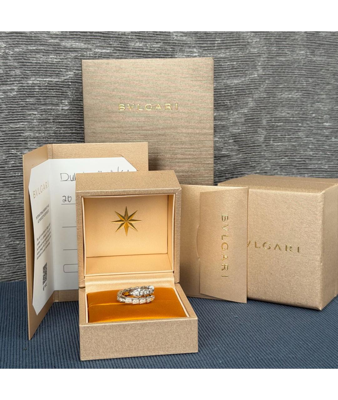 BVLGARI Серебряное кольцо из белого золота, фото 6