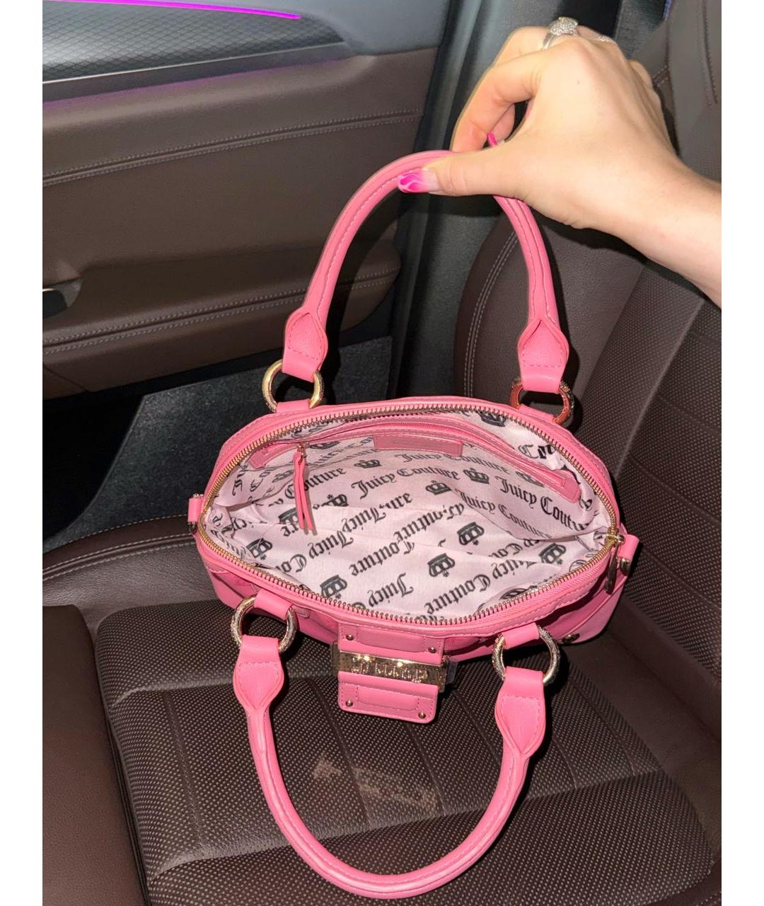 JUICY COUTURE Розовая сумка с короткими ручками, фото 5
