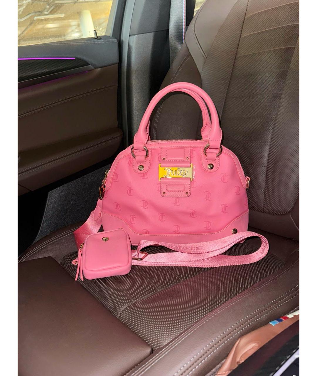 JUICY COUTURE Розовая сумка с короткими ручками, фото 7