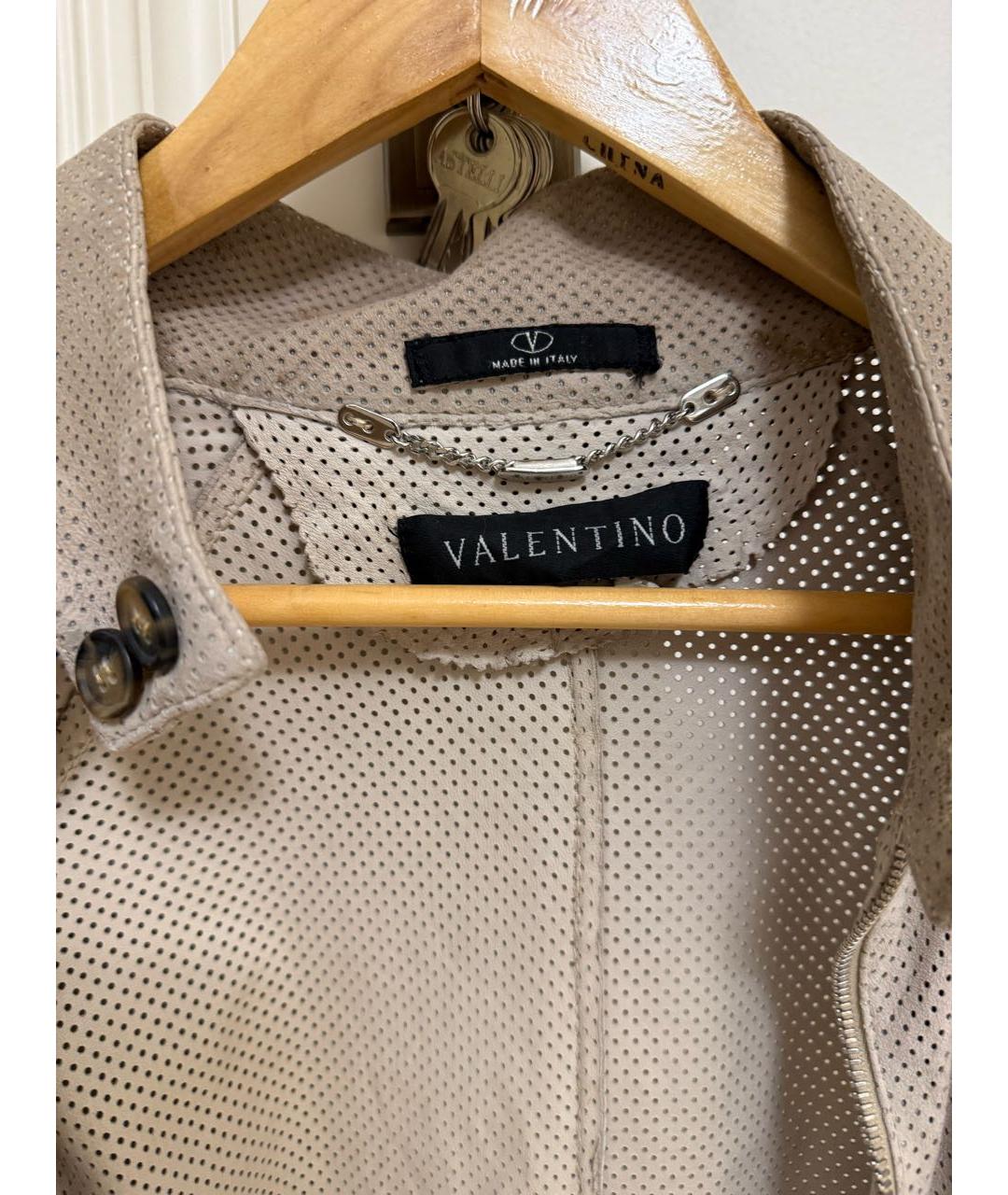 VALENTINO Бежевая замшевая куртка, фото 3