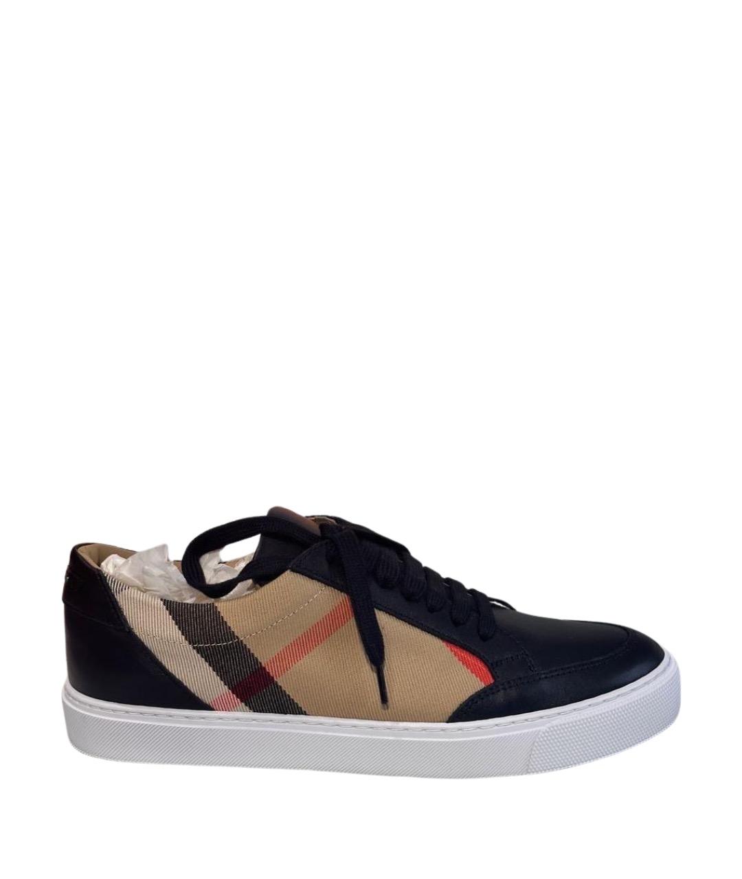 BURBERRY Черные кеды, фото 1