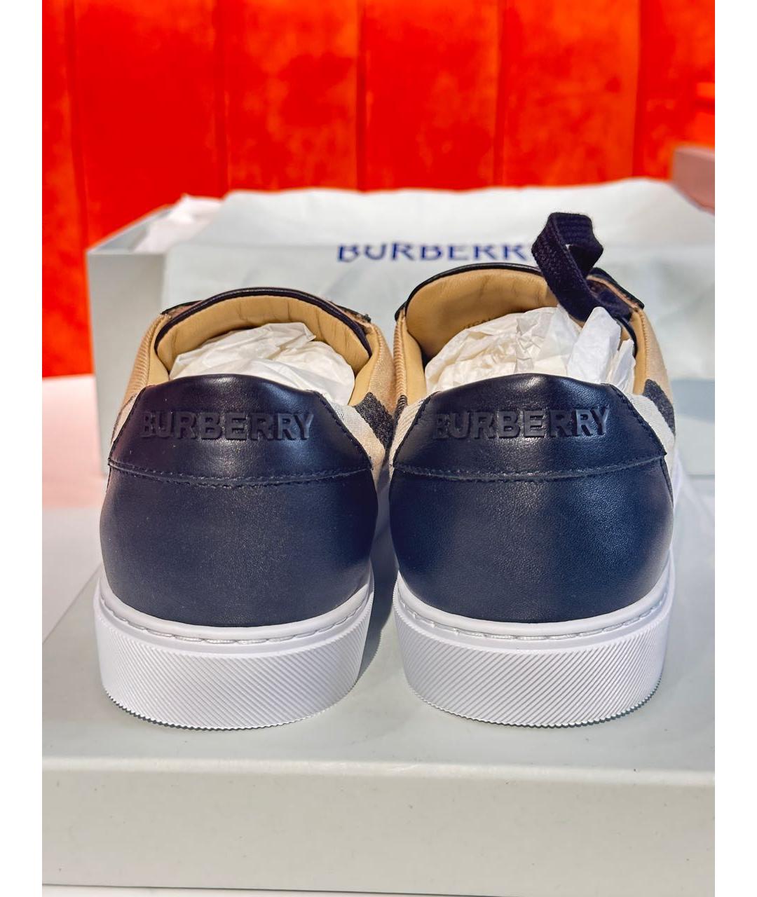BURBERRY Черные кеды, фото 4