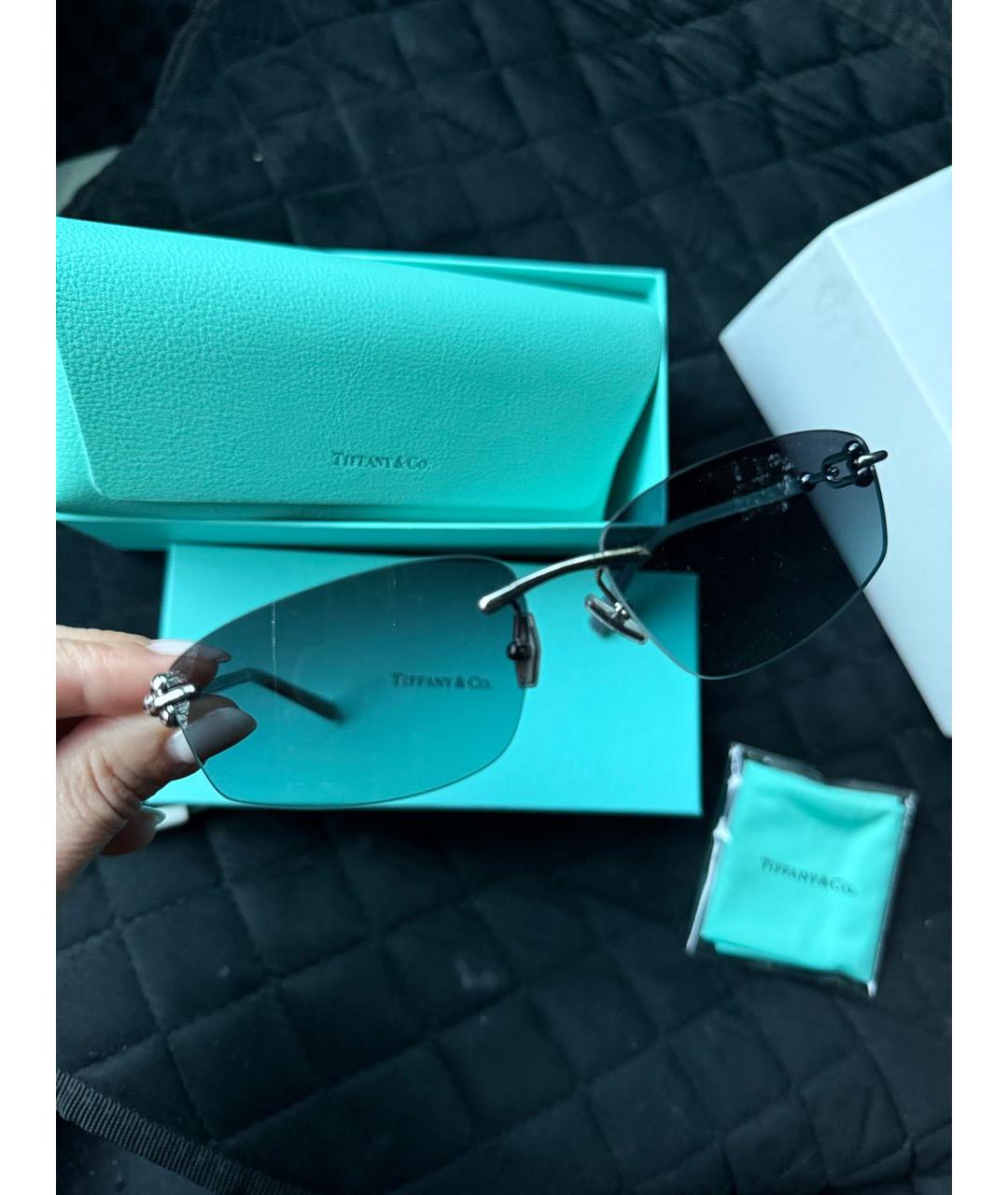 TIFFANY&CO Синие пластиковые солнцезащитные очки, фото 2
