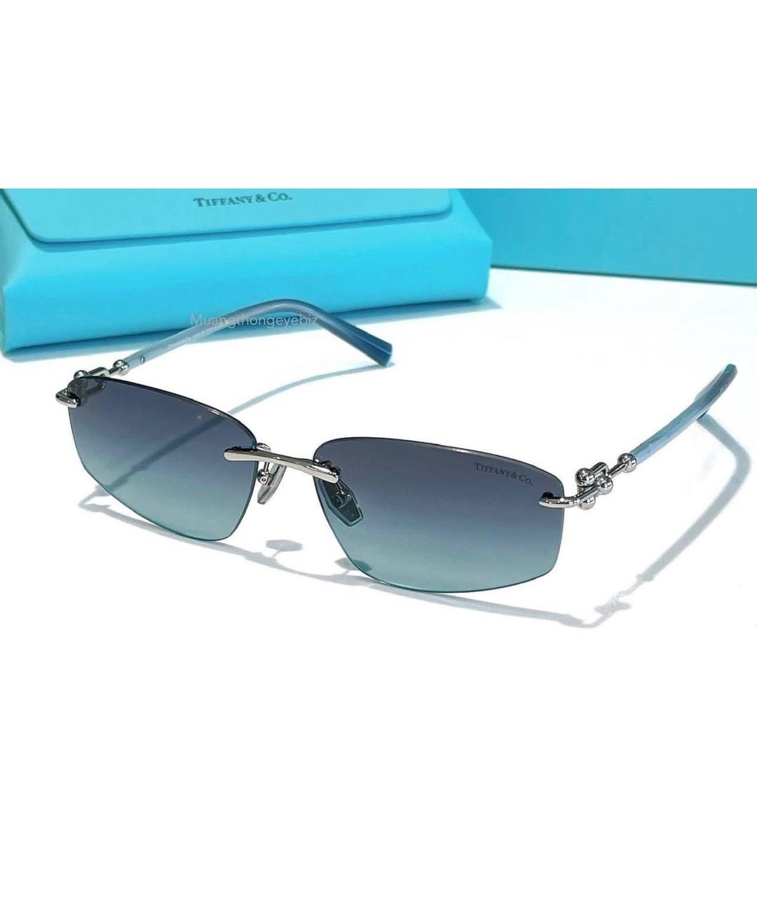 TIFFANY&CO Синие пластиковые солнцезащитные очки, фото 5