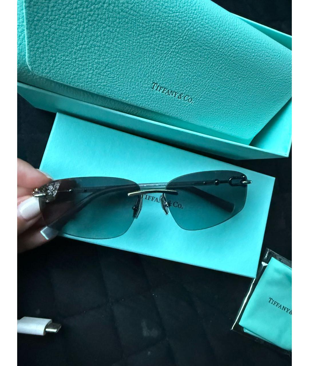 TIFFANY&CO Синие пластиковые солнцезащитные очки, фото 3