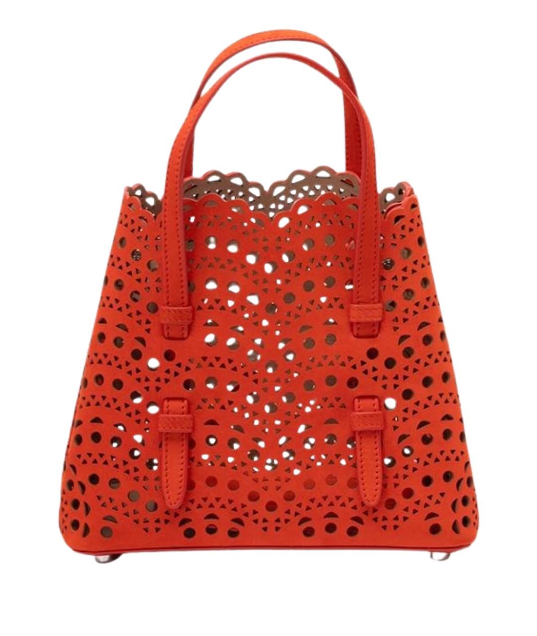 ALAIA Оранжевая кожаная сумка тоут, фото 1