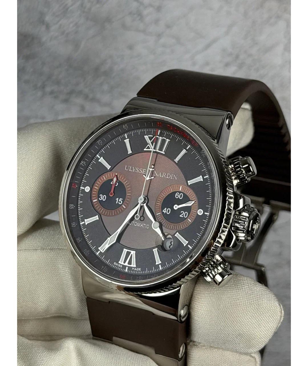 Ulysse Nardin Коричневые металлические часы, фото 3