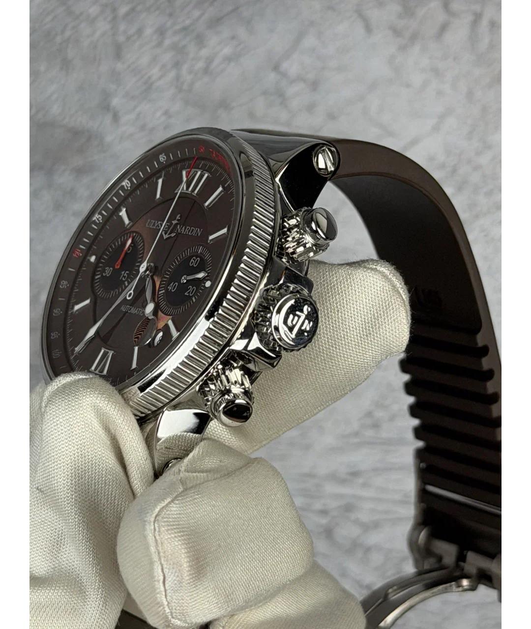 Ulysse Nardin Коричневые металлические часы, фото 4