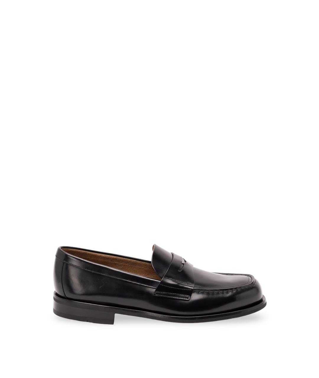 PRADA Черные кожаные лоферы, фото 1