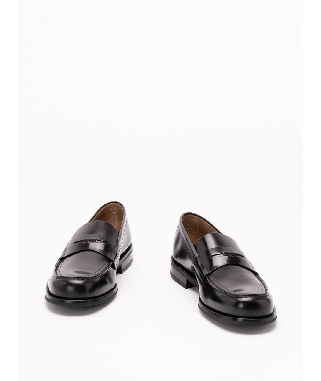 PRADA Черные кожаные лоферы, фото 2