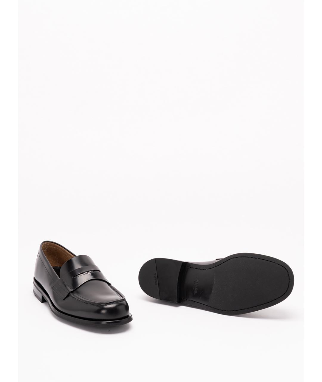 PRADA Черные кожаные лоферы, фото 4