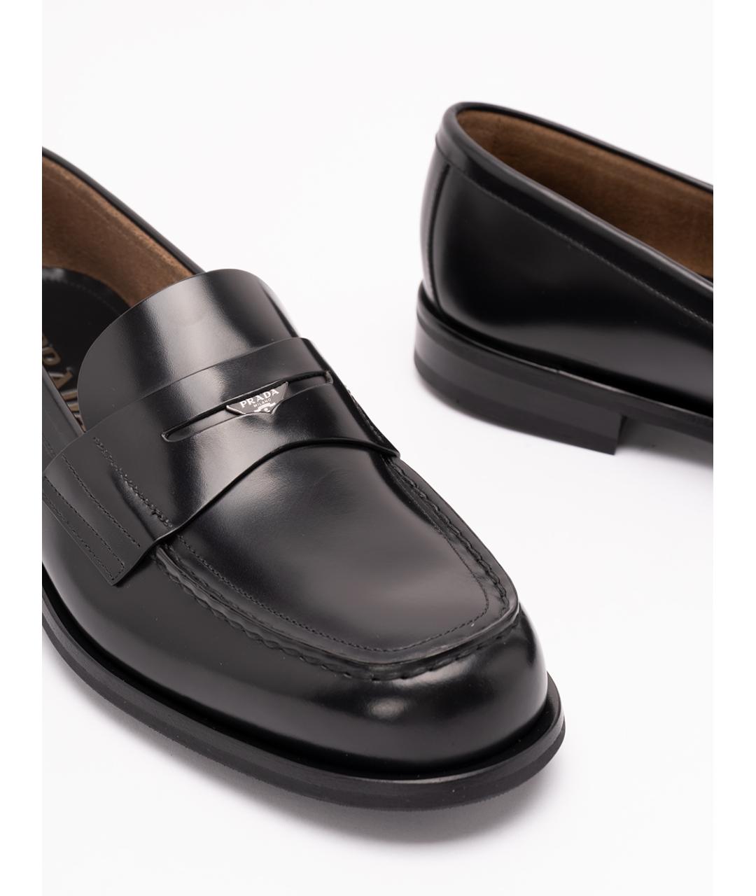 PRADA Черные кожаные лоферы, фото 5