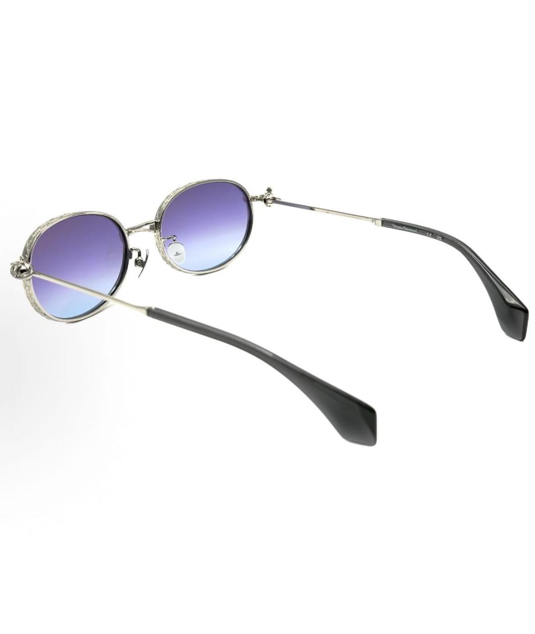 VIVIENNE WESTWOOD Серебряные металлические солнцезащитные очки, фото 4