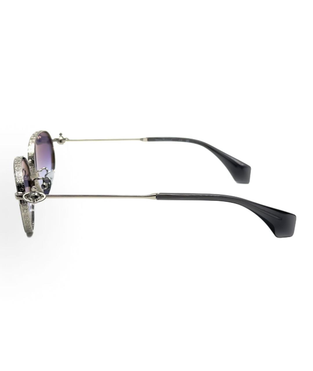 VIVIENNE WESTWOOD Серебряные металлические солнцезащитные очки, фото 3