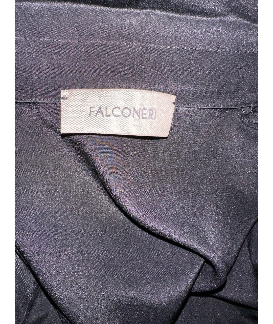 FALCONERI Черная шелковая рубашка, фото 3