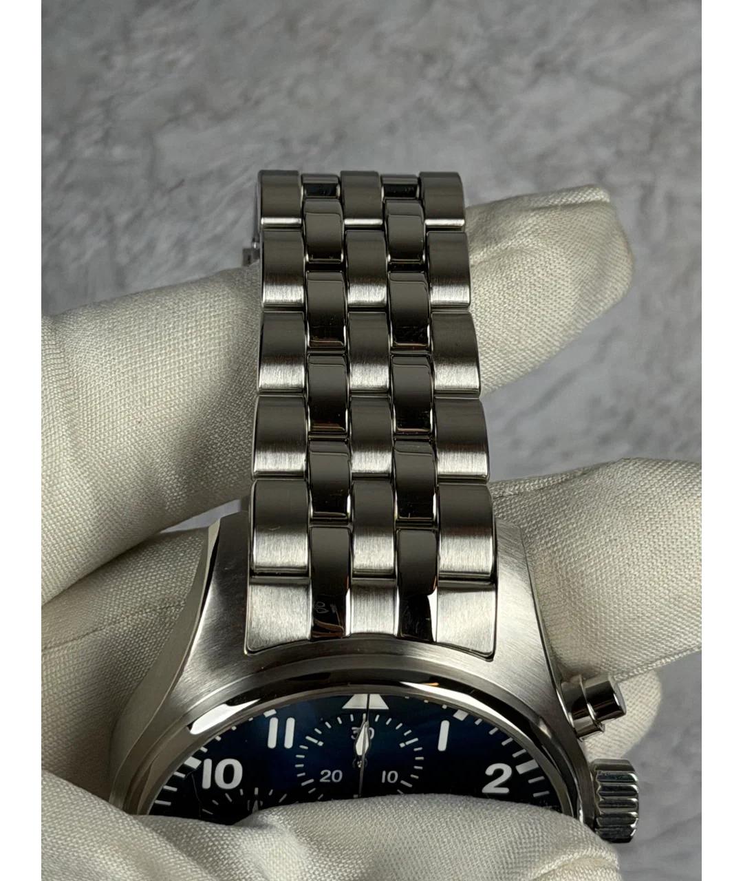 IWC Schaffhausen Синие металлические часы, фото 6