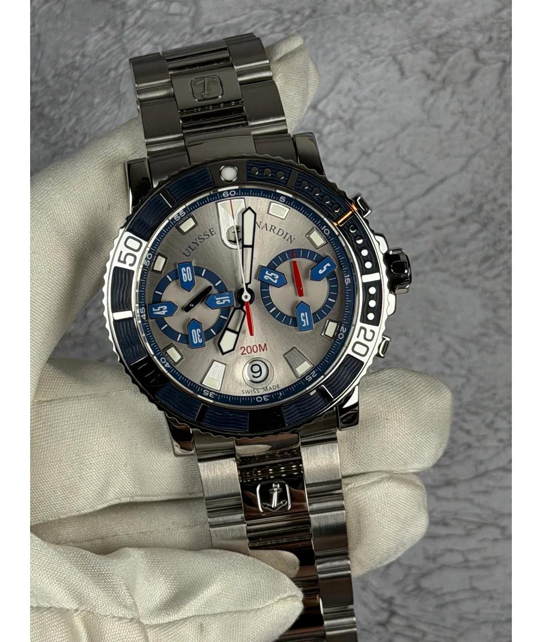 Ulysse Nardin Синие металлические часы, фото 2