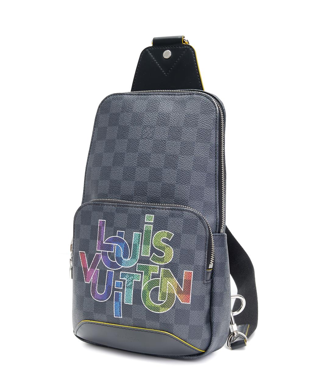 LOUIS VUITTON Серая кожаная барсетка, фото 2