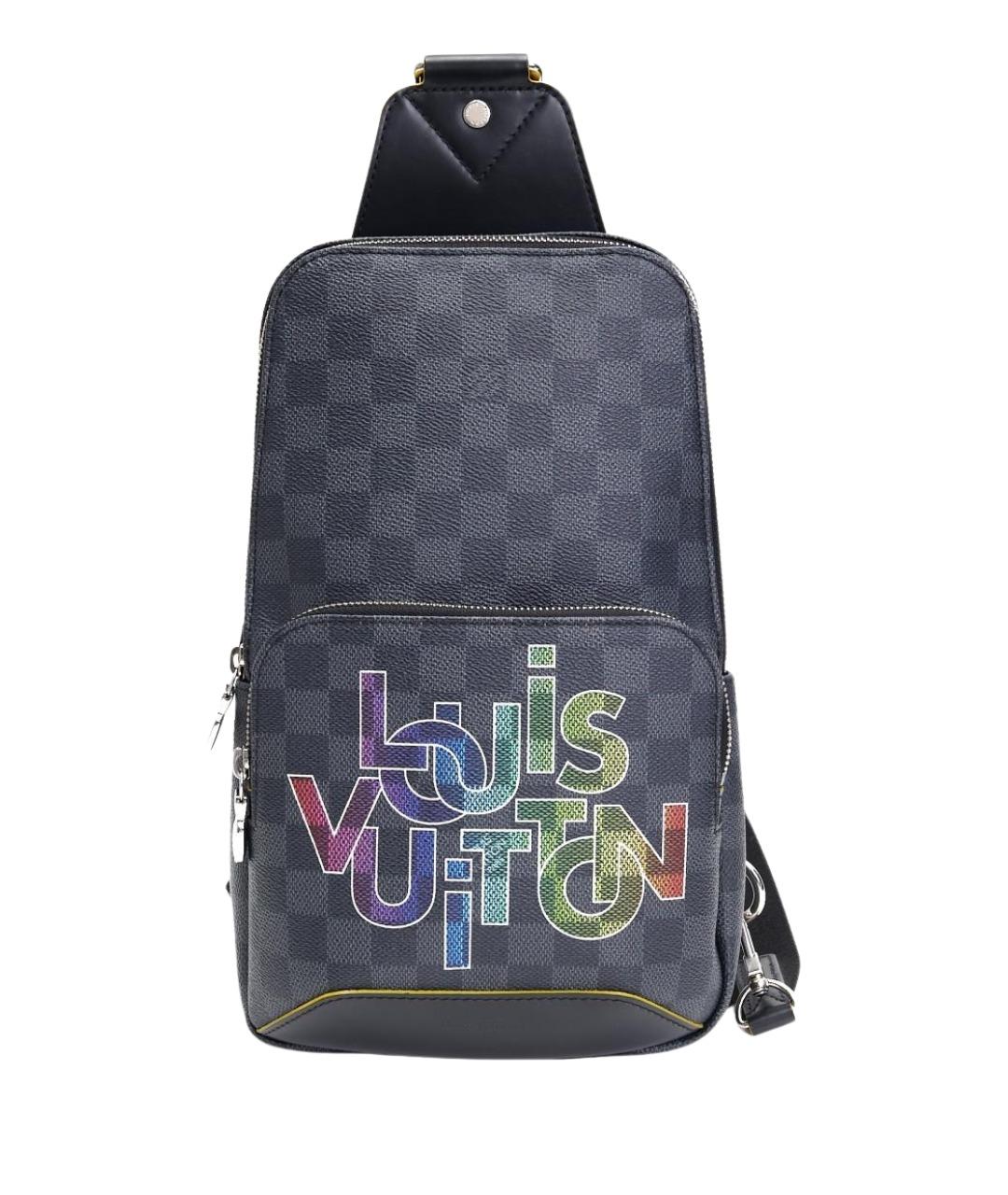 LOUIS VUITTON Серая кожаная барсетка, фото 1