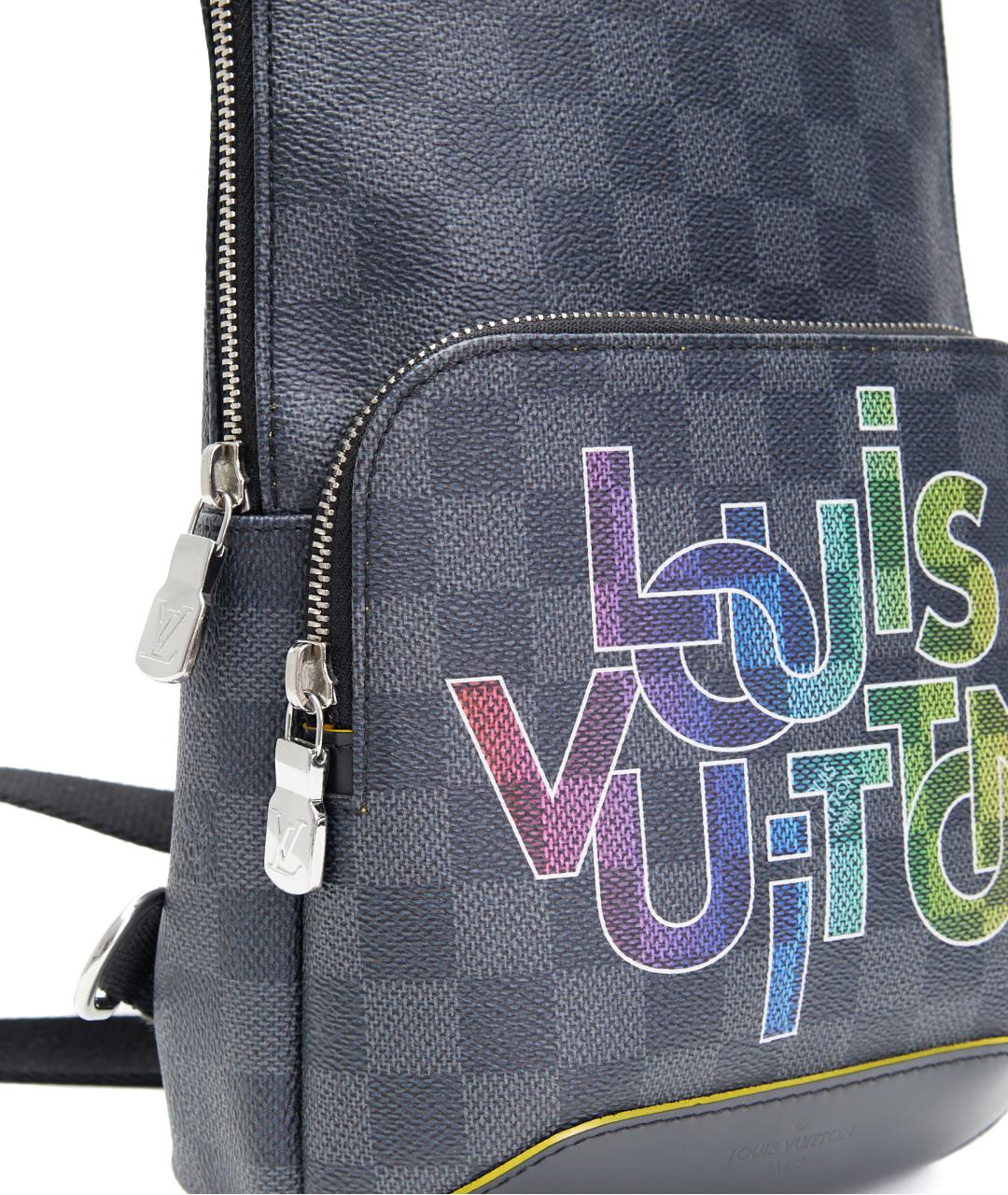 LOUIS VUITTON Серая кожаная барсетка, фото 4