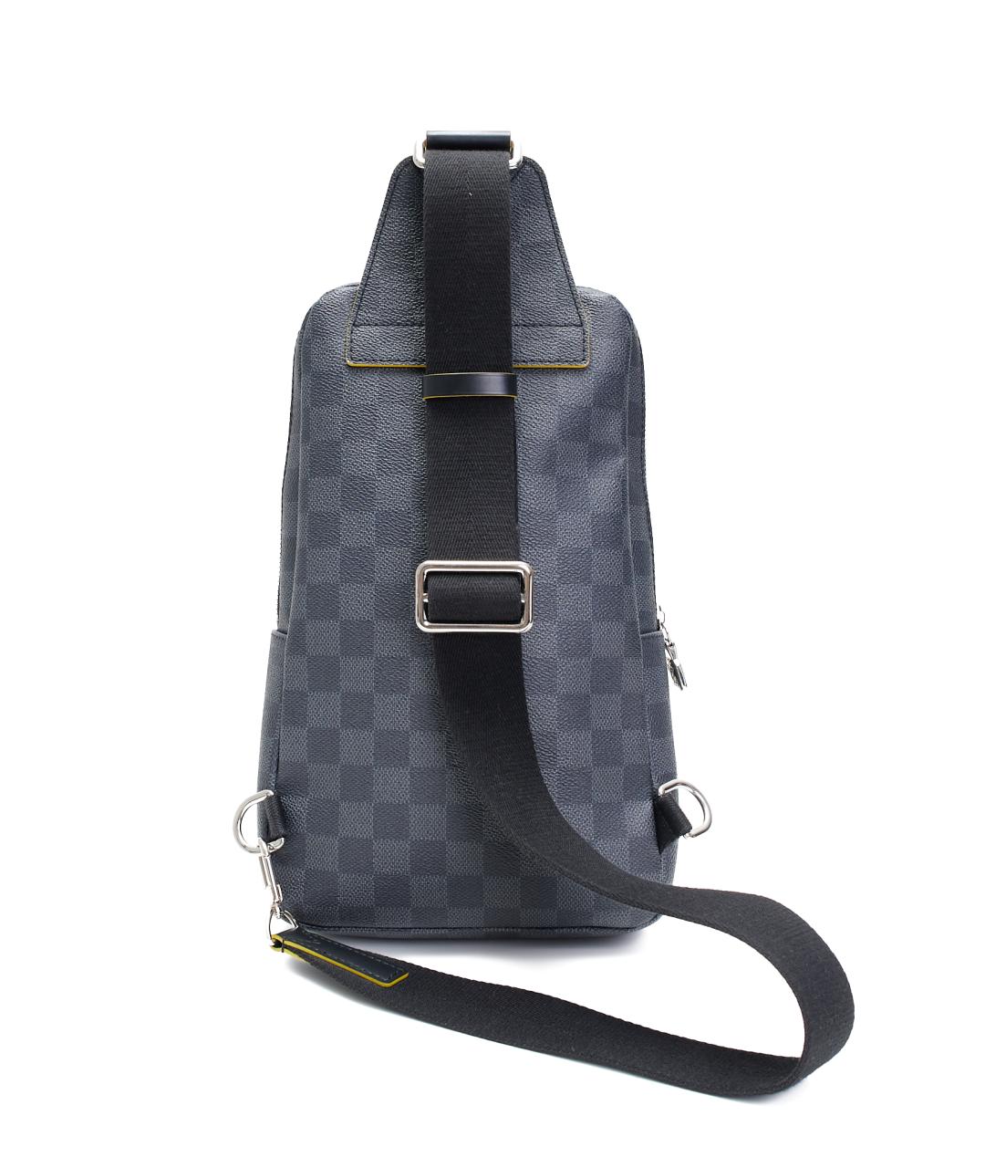 LOUIS VUITTON Серая кожаная барсетка, фото 3