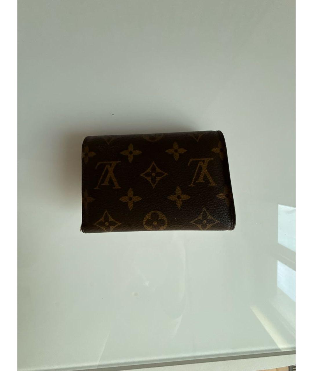 LOUIS VUITTON Коричневый кошелек, фото 3