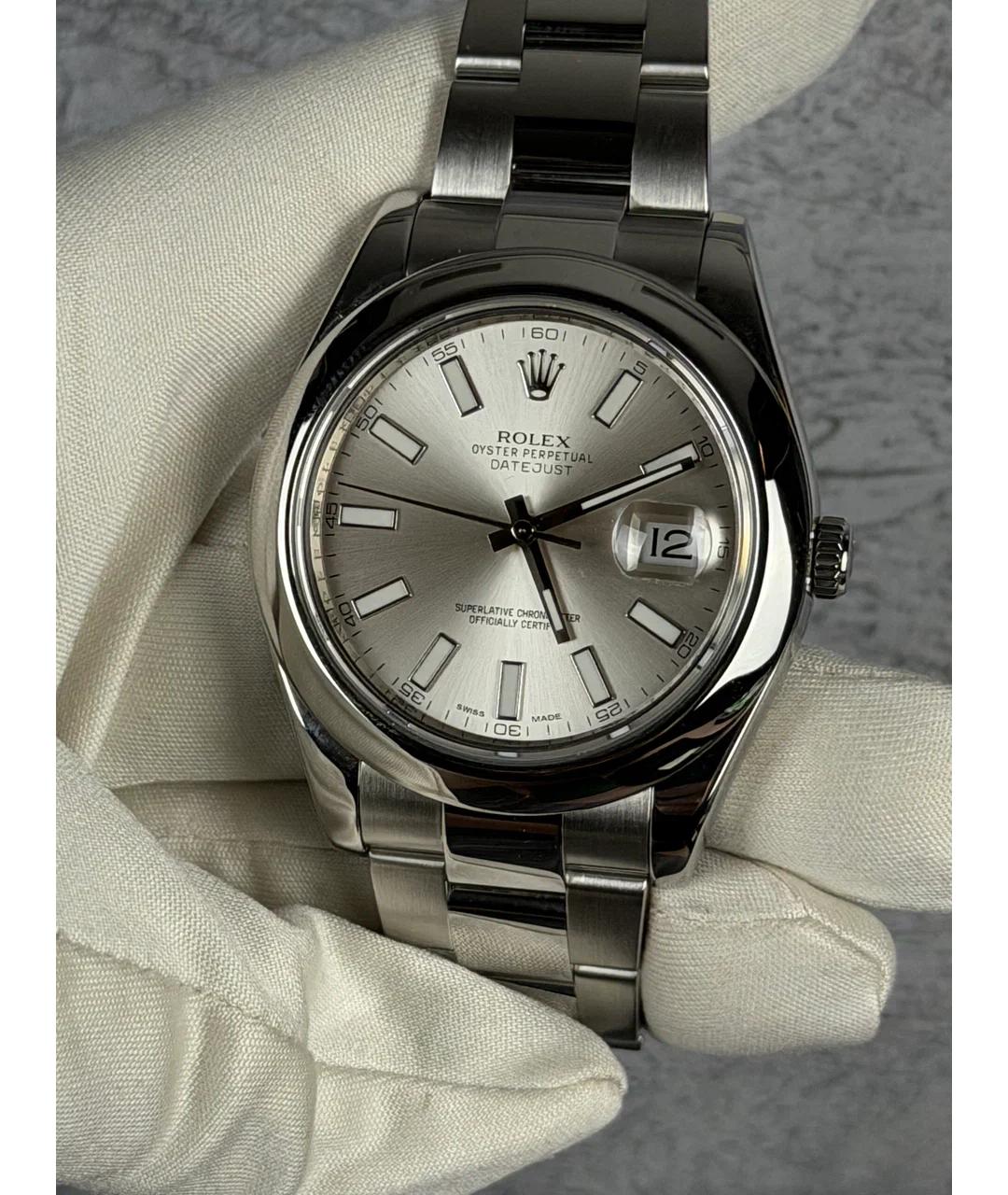 ROLEX Серые металлические часы, фото 2