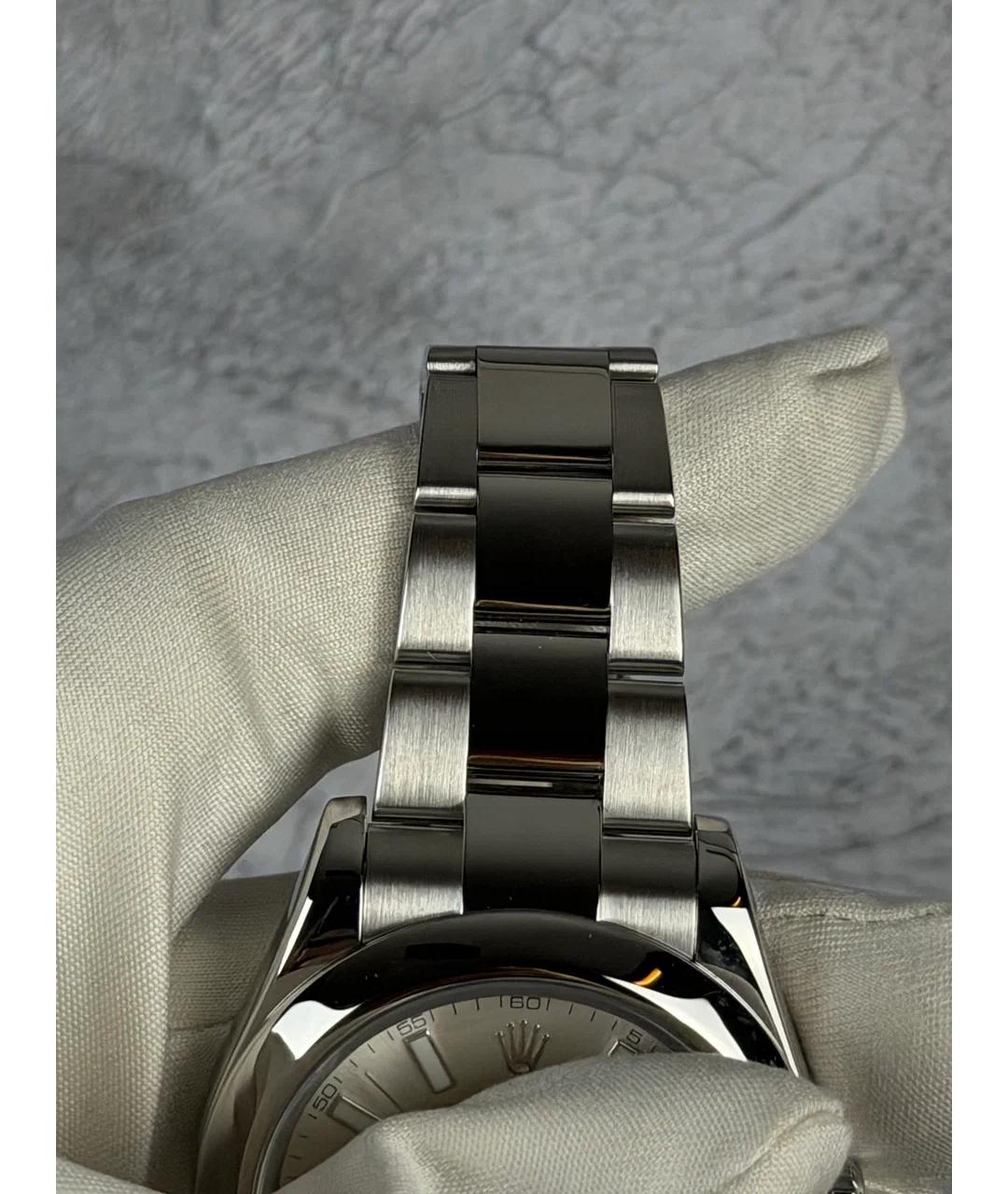 ROLEX Серые металлические часы, фото 6