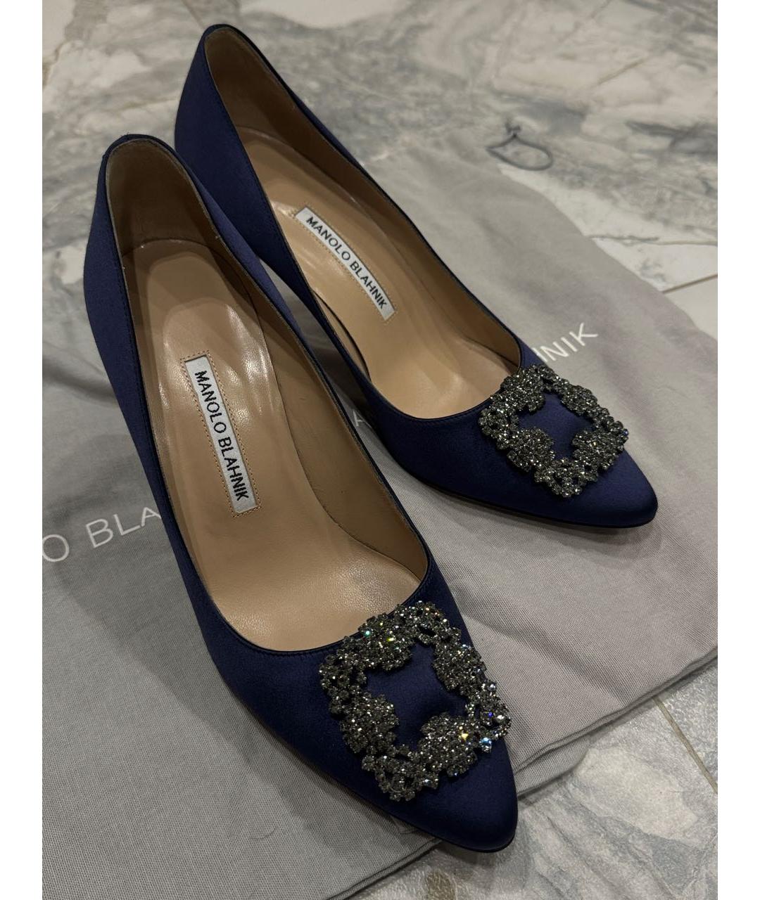 MANOLO BLAHNIK Фиолетовые текстильные туфли, фото 2