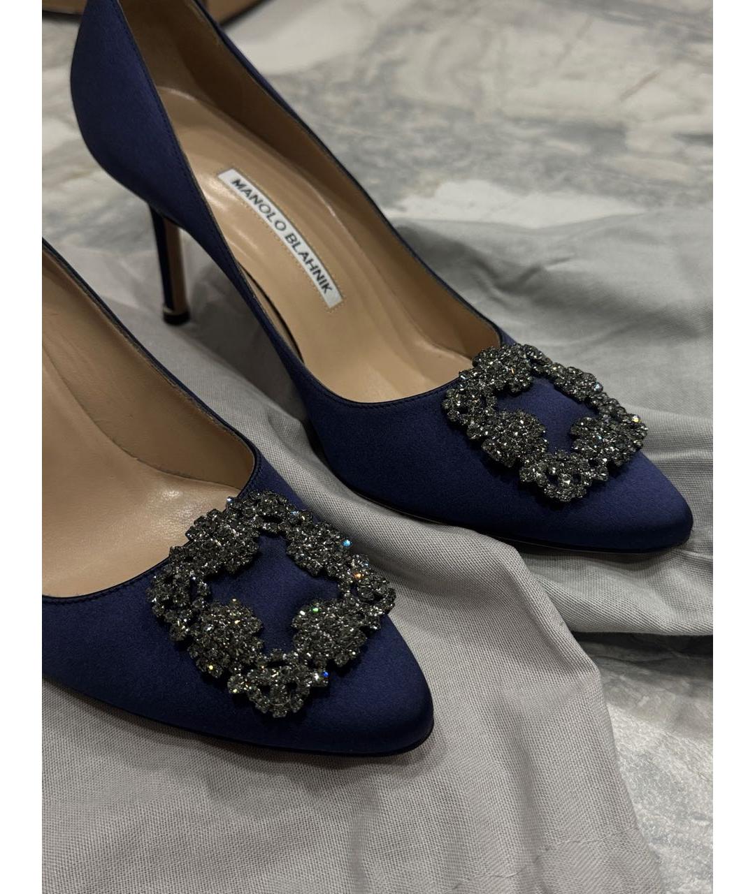 MANOLO BLAHNIK Фиолетовые текстильные туфли, фото 3