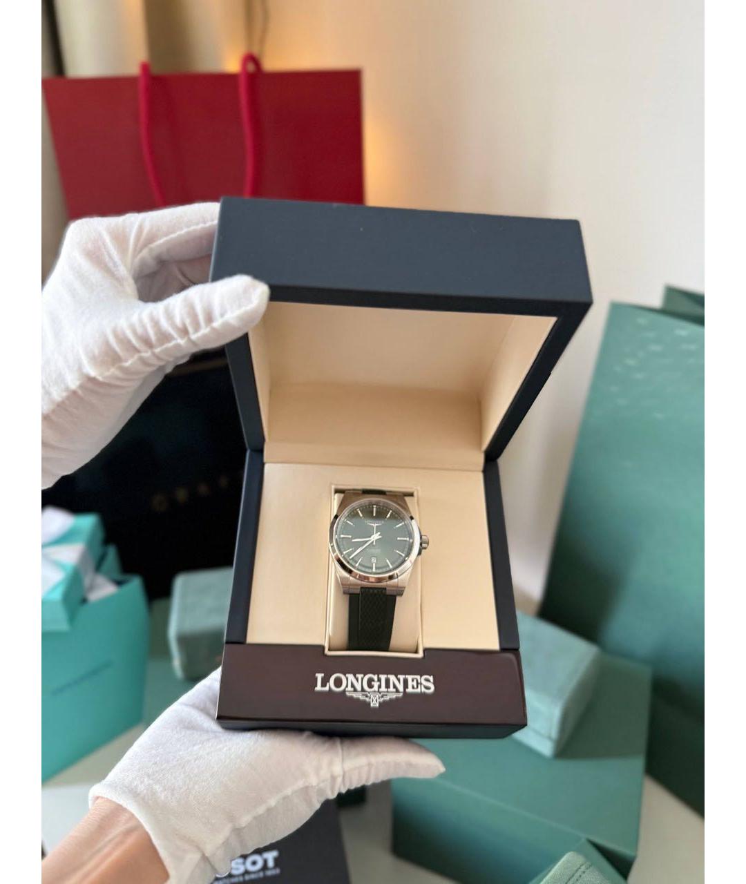 LONGINES Зеленые стальные часы, фото 2