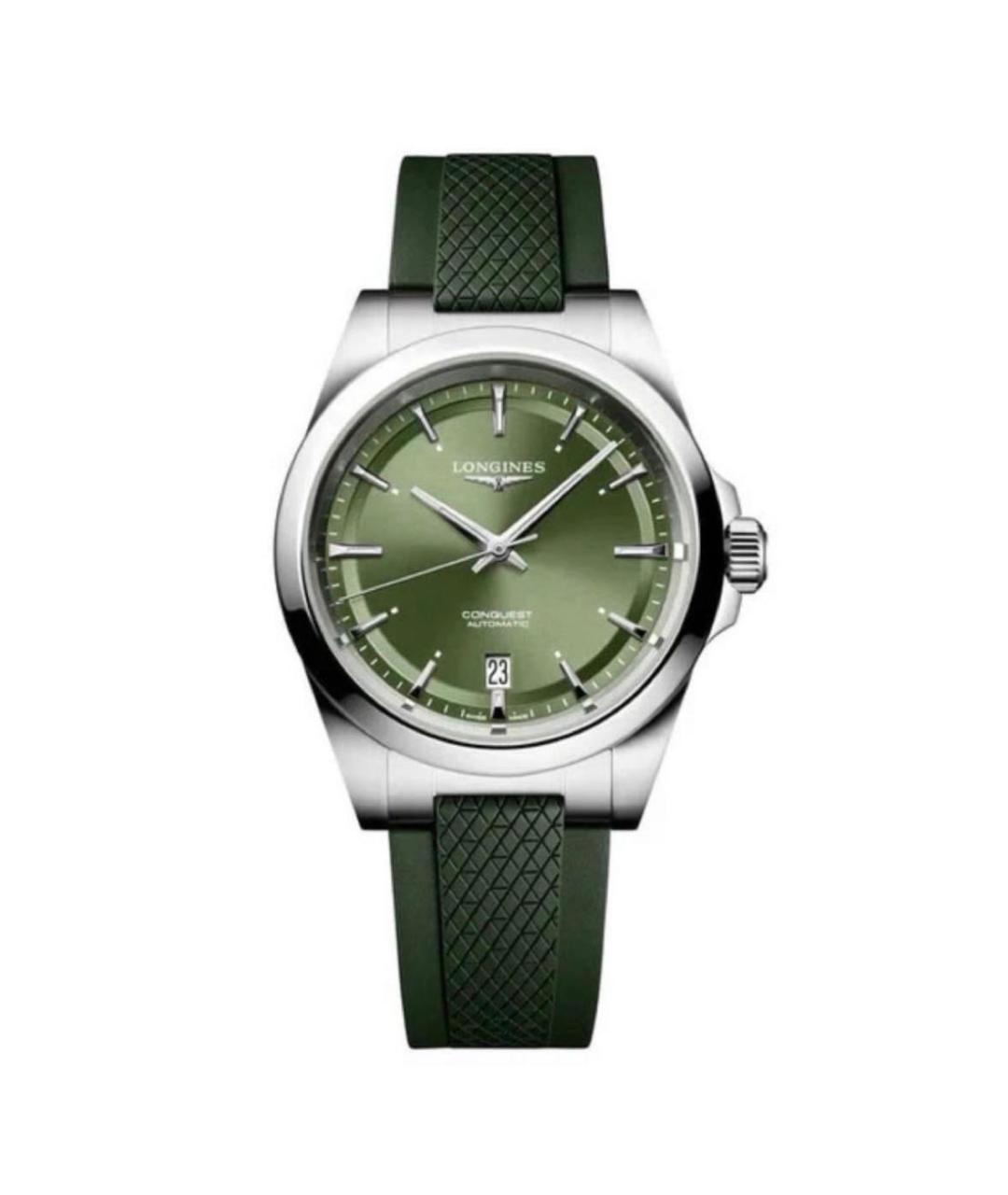 LONGINES Зеленые стальные часы, фото 1