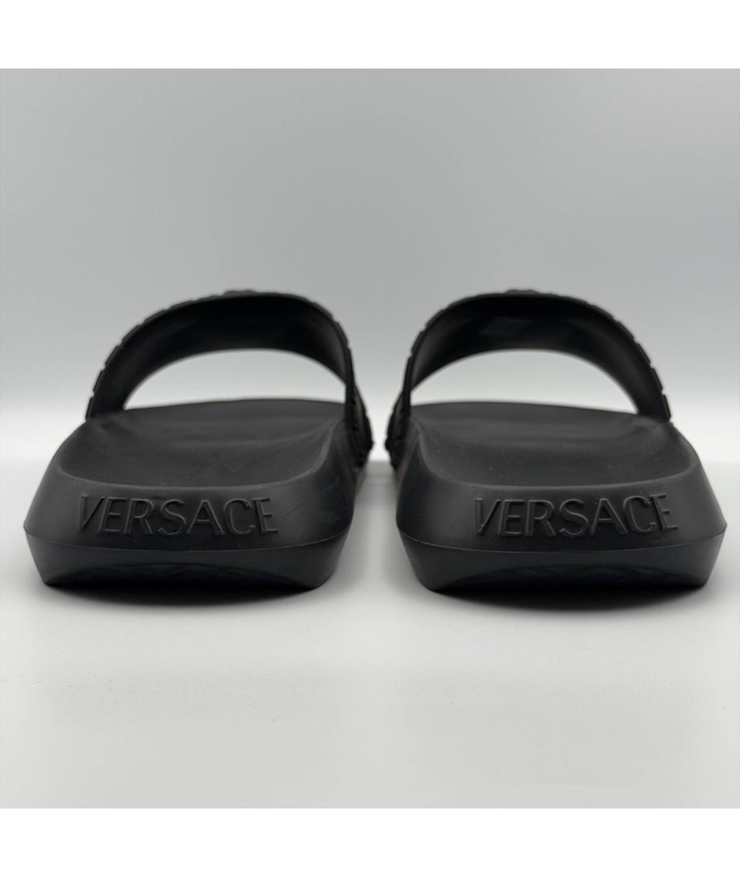 VERSACE Черные шлепанцы, фото 4