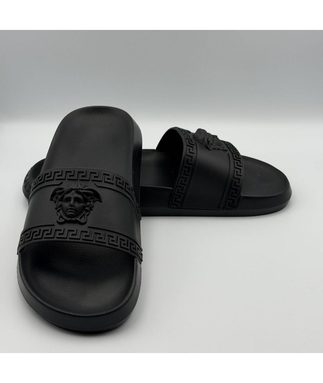 VERSACE Черные шлепанцы, фото 3