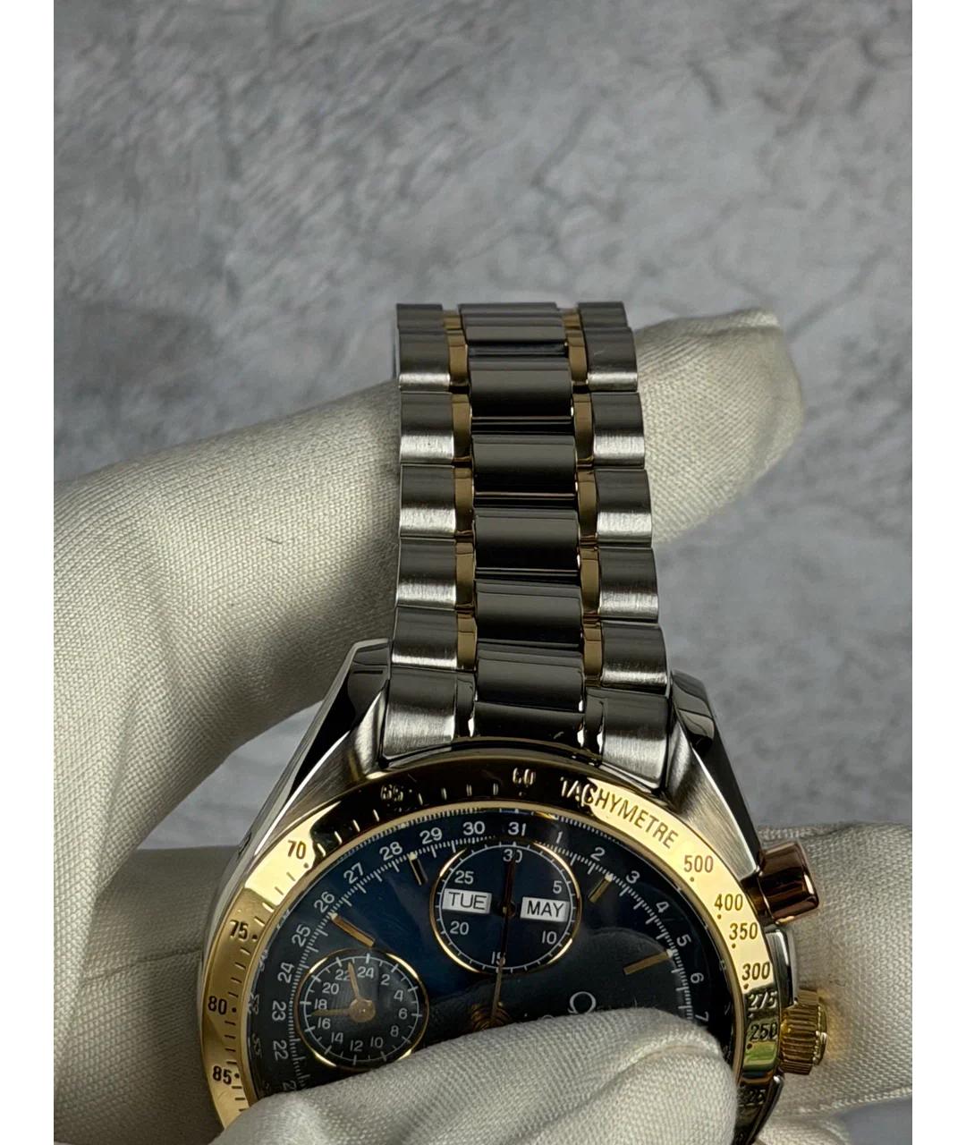 OMEGA Синие часы из желтого золота, фото 5