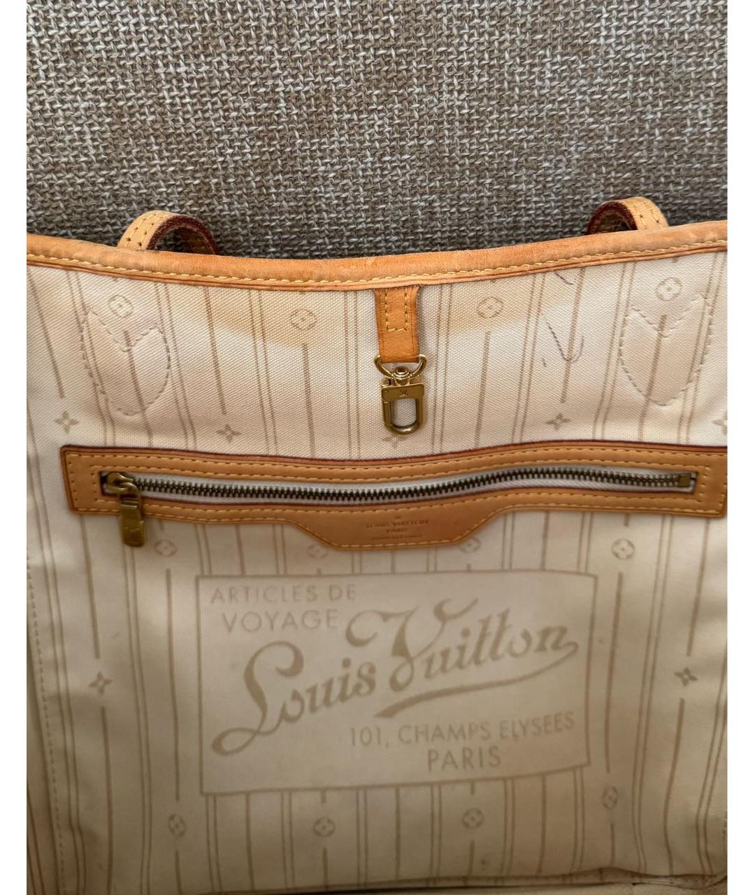 LOUIS VUITTON Бежевая сумка тоут, фото 3