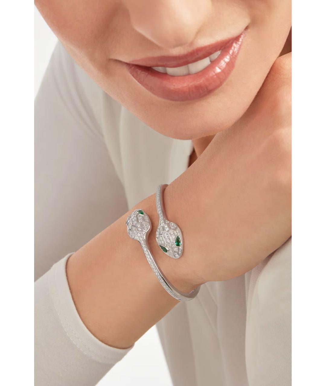BVLGARI Серебряный браслет из белого золота, фото 3