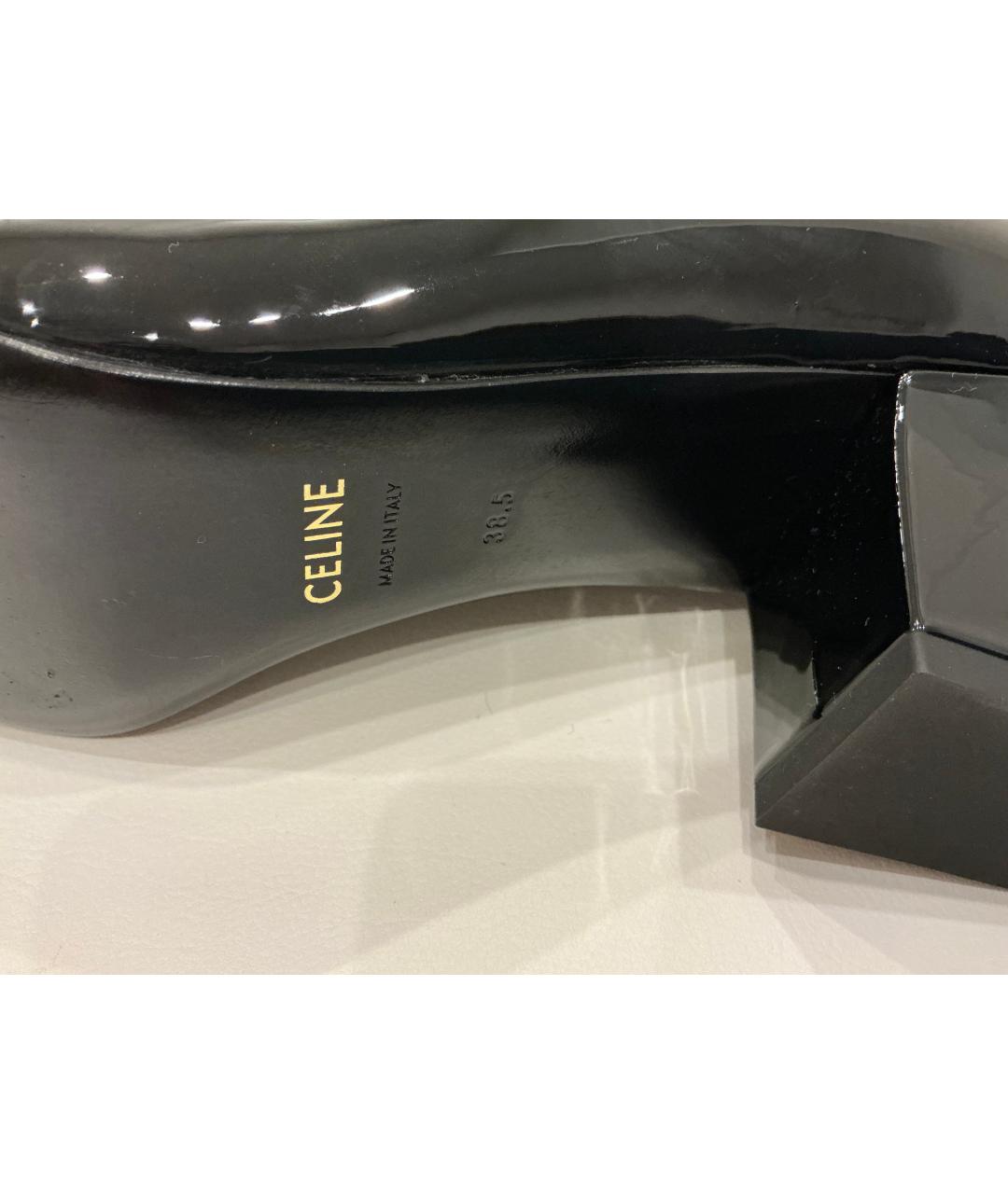 CELINE Черные туфли из лакированной кожи, фото 8