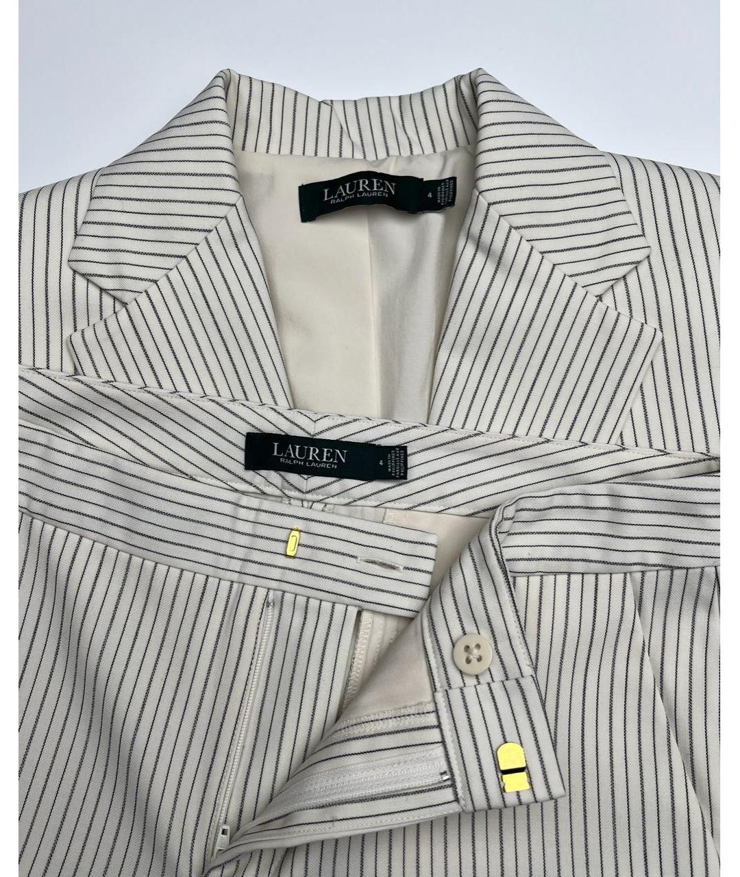 RALPH LAUREN Белый шерстяной костюм с брюками, фото 7