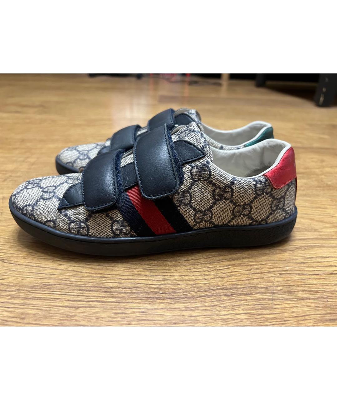 GUCCI Бежевые кеды, фото 7