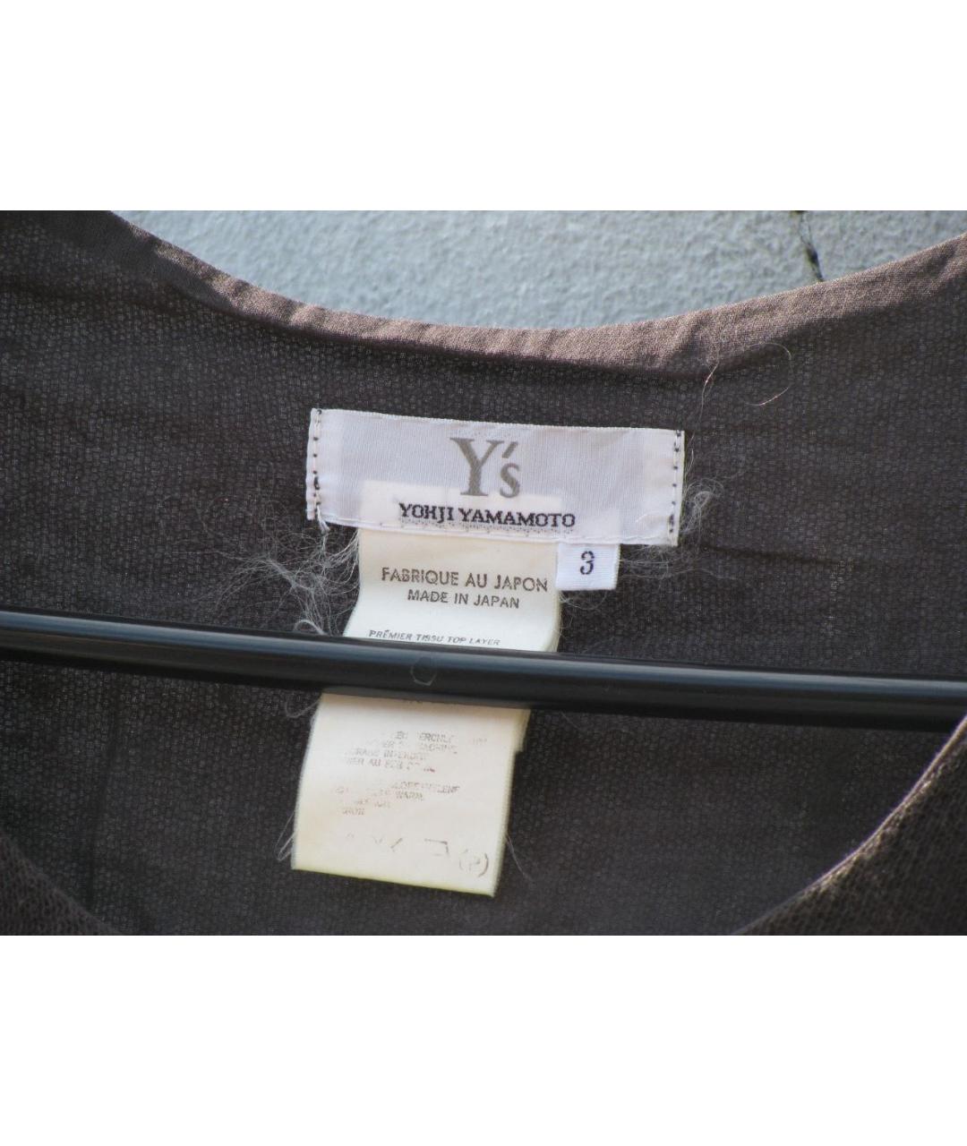 YOHJI YAMAMOTO Антрацитовая льняная майка, фото 3