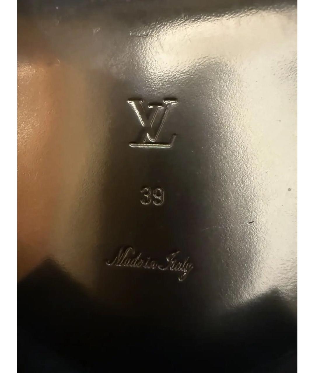 LOUIS VUITTON Бордовые кожаные лоферы, фото 8