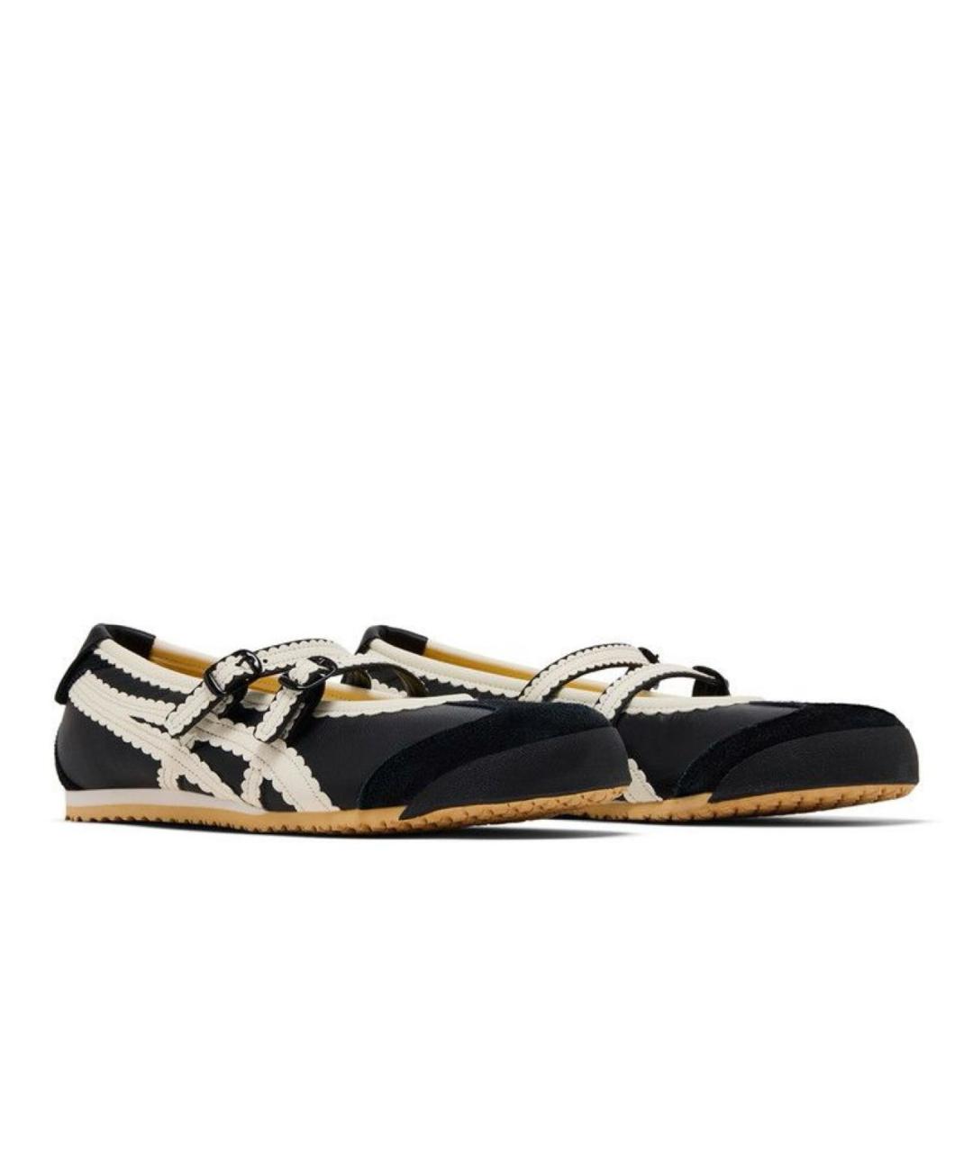 ONITSUKA TIGER Черные кожаные балетки, фото 4