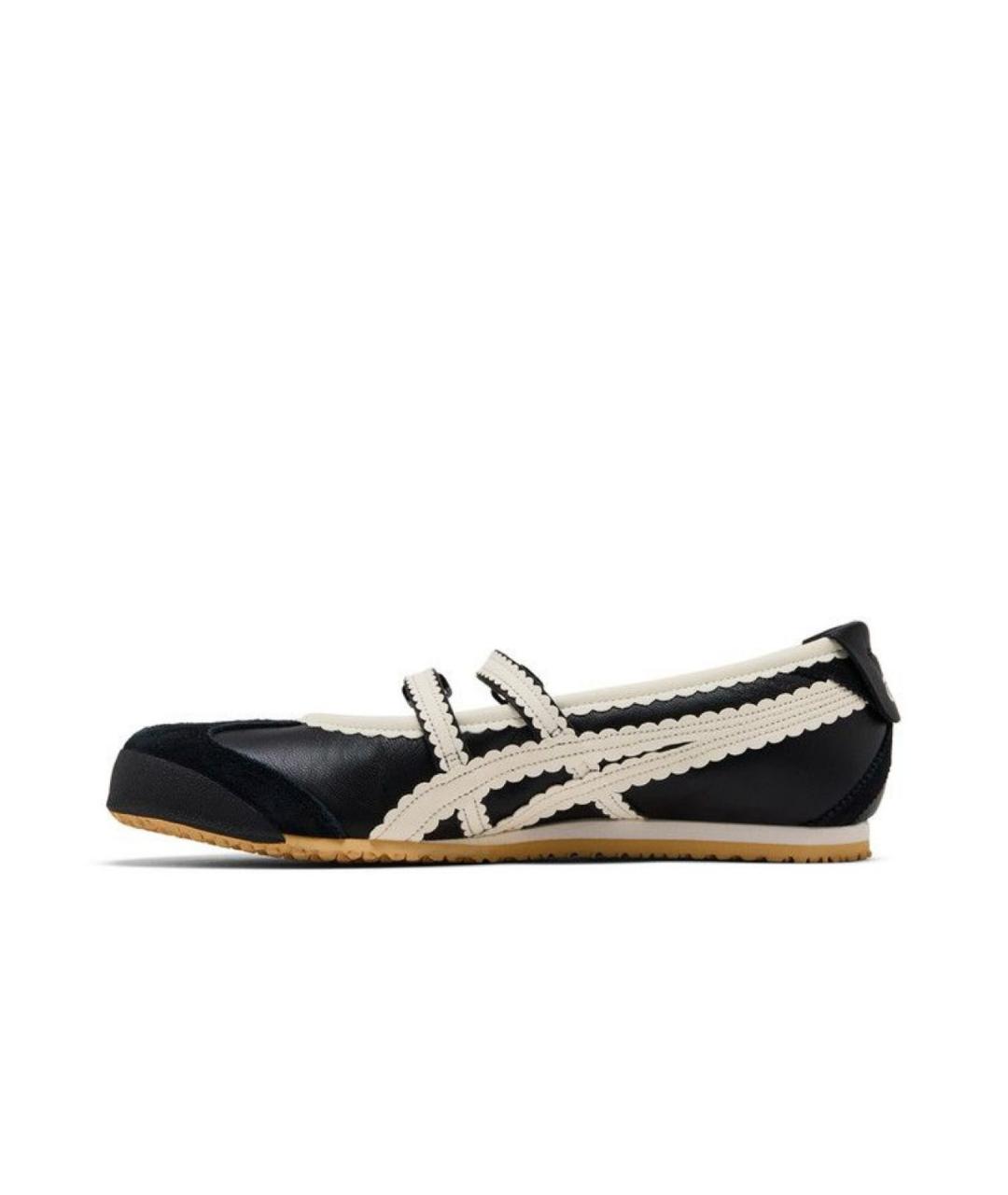 ONITSUKA TIGER Черные кожаные балетки, фото 3