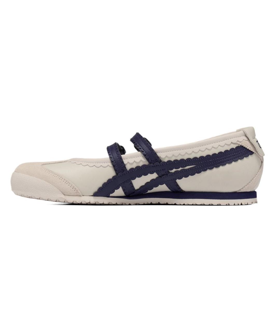 ONITSUKA TIGER Бежевые кожаные балетки, фото 3