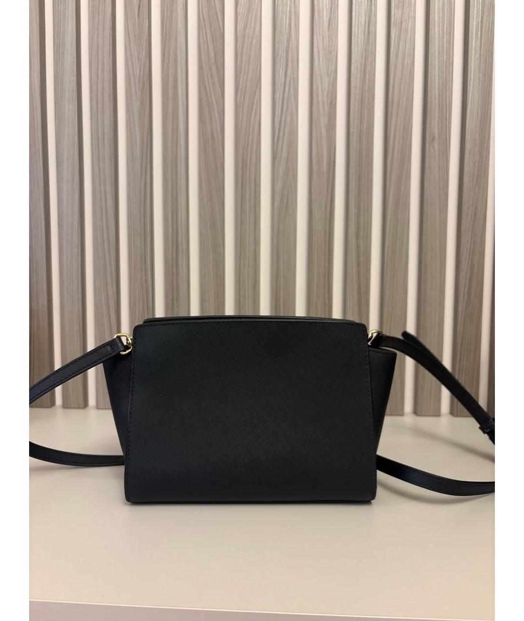 MICHAEL KORS Черная кожаная сумка через плечо, фото 3
