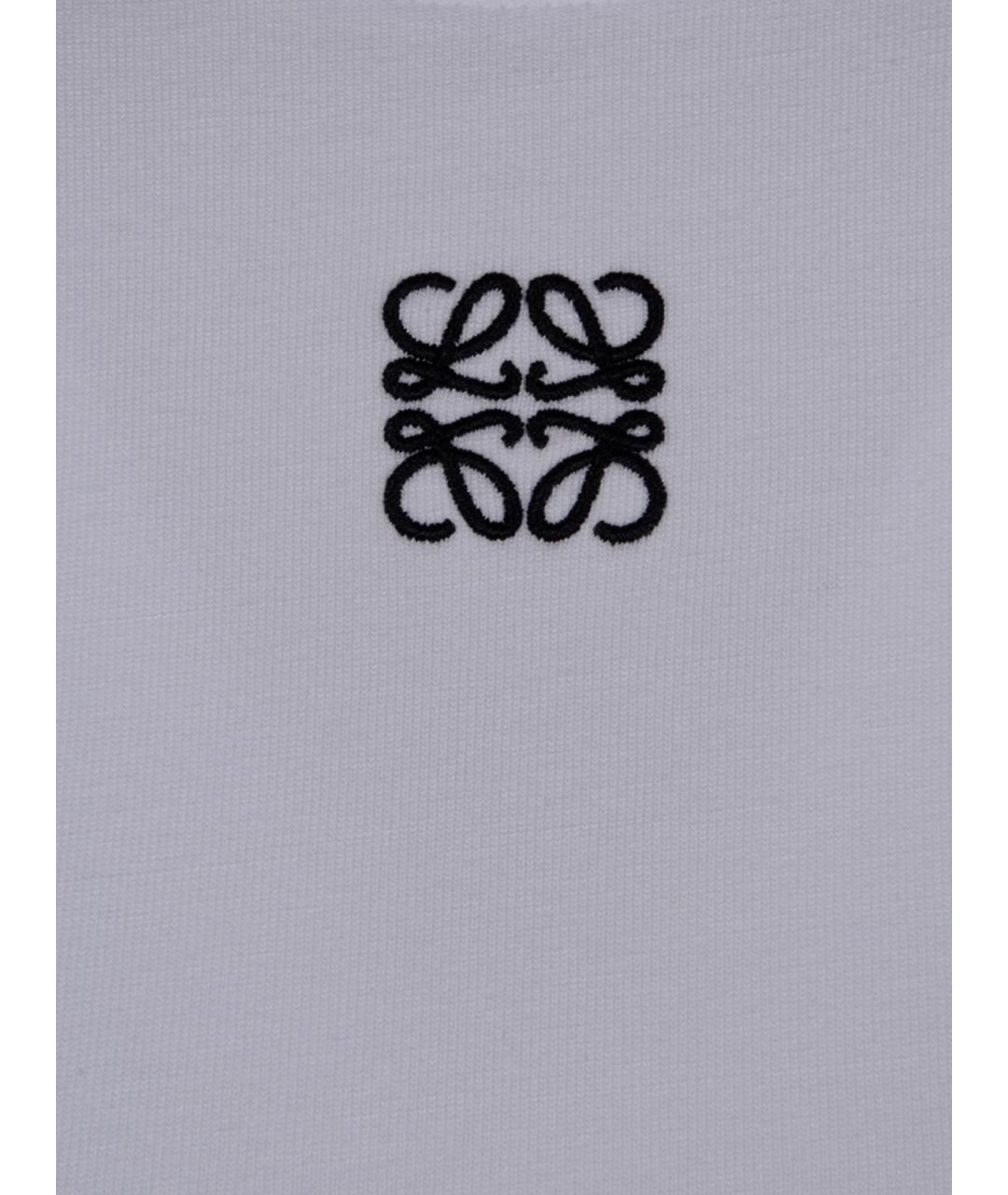 LOEWE Белая хлопковая футболка, фото 4