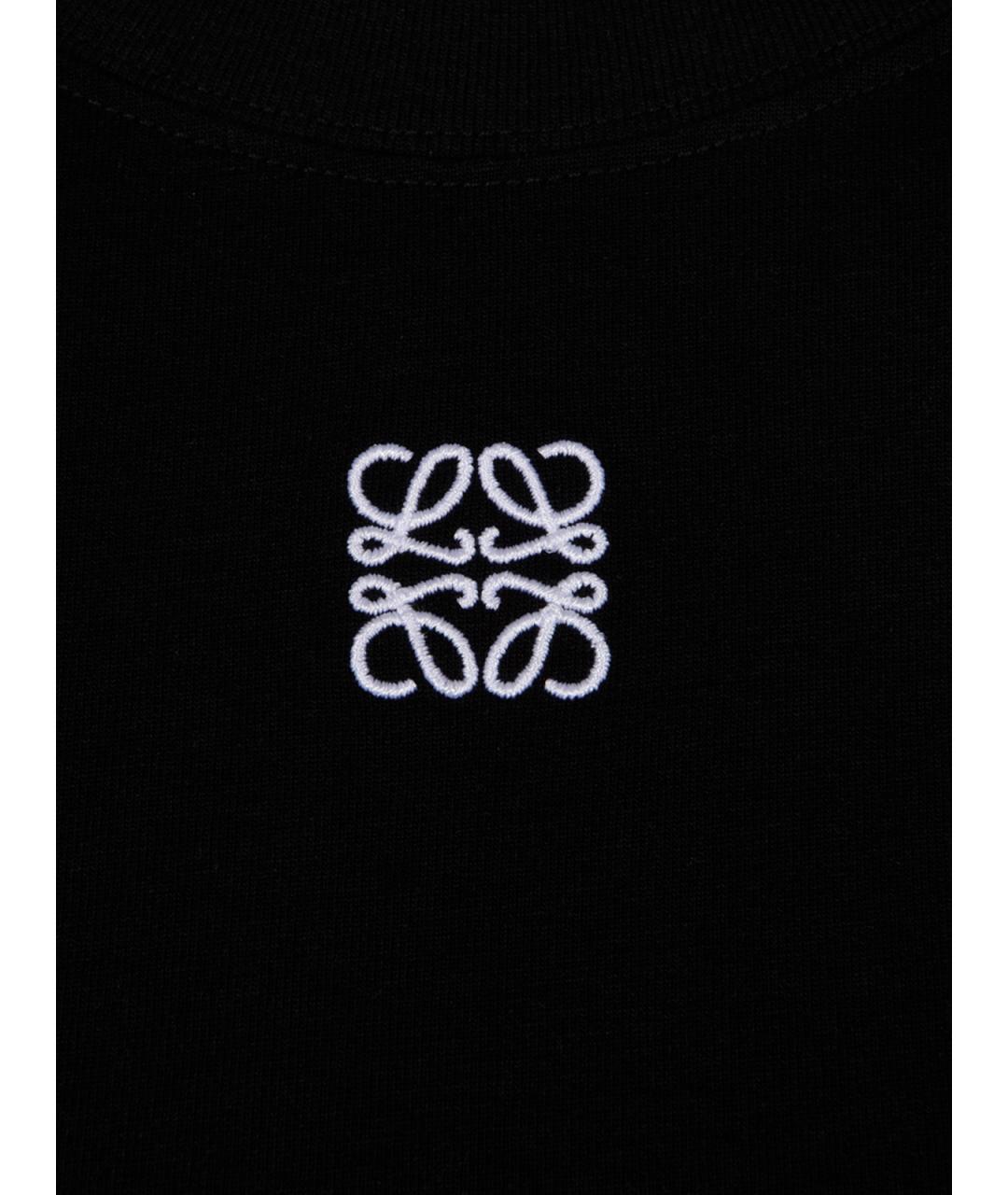 LOEWE Черная хлопковая футболка, фото 3